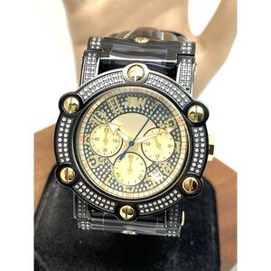 JBW Men's Watch JB-6215-10B 10 YR Anniversary Phantom 1.96ctw Diamond Quartz